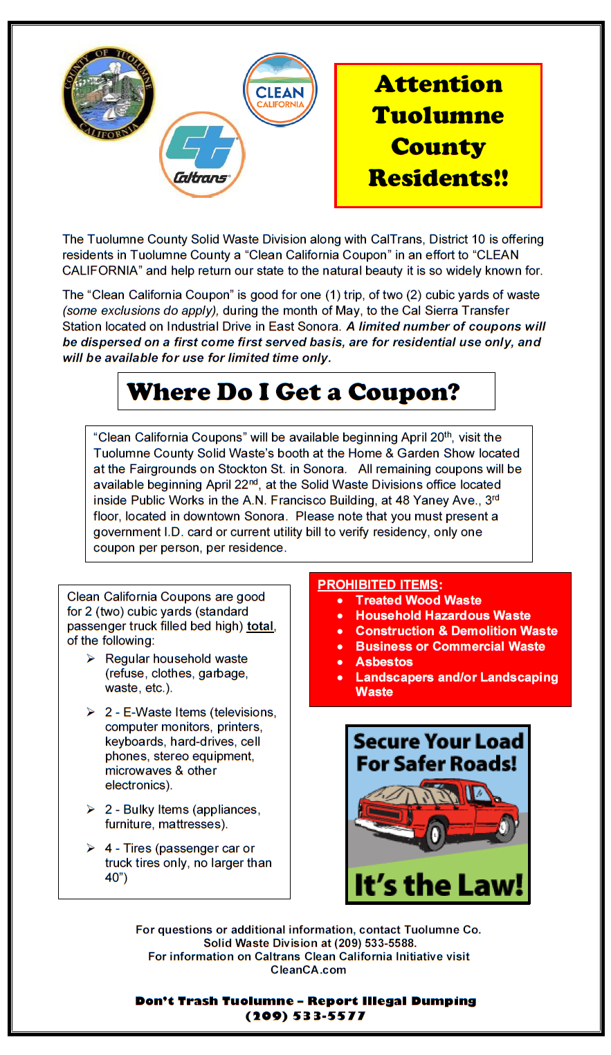 Clean California Coupon