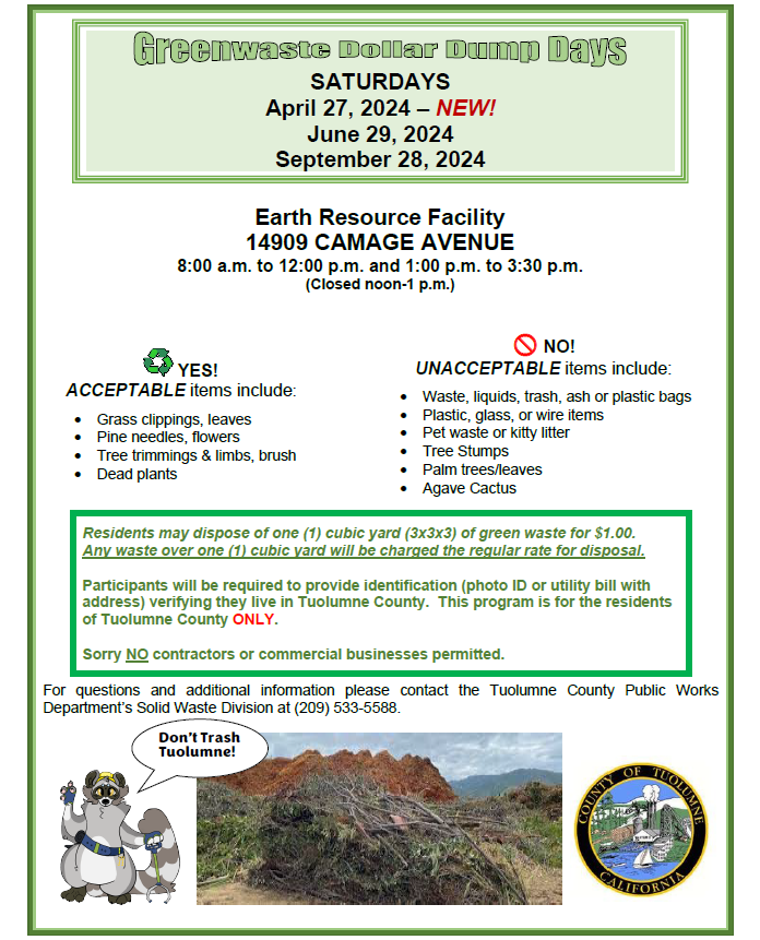 Green Waste Dollar Dump Day 