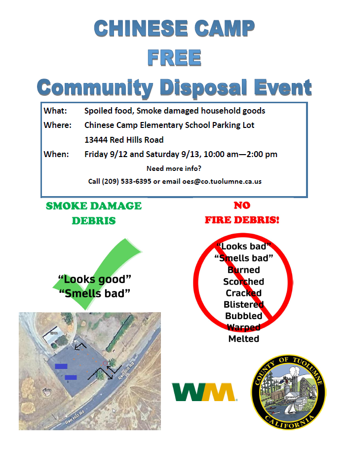 Chinese Camp Free Community Disposal Event